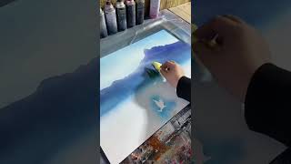 Spray Paint Artistry ：Crafting a Sunlit Forest and Fishing Eagle [upl. by Brynna704]