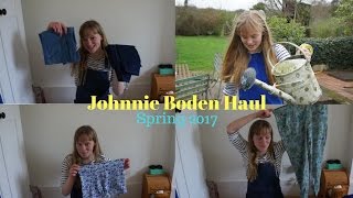 Johnnie Boden Spring Clothing Haul [upl. by Ennayelhsa]