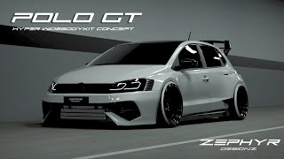 VW POLO Hyper Widebody Concept by Zephyr Designz  4K [upl. by Lisette371]