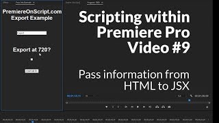 Passing information from HTML to JSX in your Premiere Panel [upl. by Sitelc]