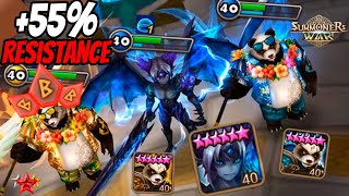 Resistance WORKS Tanky High RES Team with Belial in Summoners War [upl. by Mcgannon]