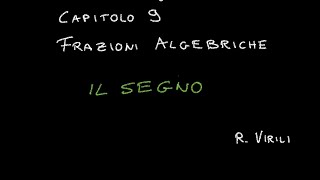 Segno Frazione Algebrica [upl. by Oluap]