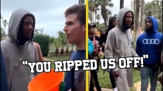 Fetty Wap Throws Money At Upset quotFanquot Who Claims He Got Ripped Off [upl. by Cirdec647]