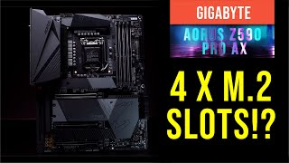 Gigabyte Aorus Z590 Pro Ax Overview 4 M2 Slots Storage overwhelming [upl. by Yur937]