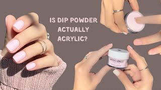 Is dip powder actually acrylic My new FAVORITE cover pink  Dip powder nails at home  Marla Kris [upl. by Garrott]