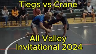 Aaron Tiegs vs Kevin Crane All Valley Invitational 2024 Black Belt Jiu Jitsu Match [upl. by Nhar]