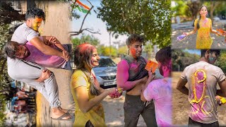 Happy Holi Dosto😂Aaj To Maja Aa Gaya❤️👯‍♀️🧞 [upl. by Adnwahsal]