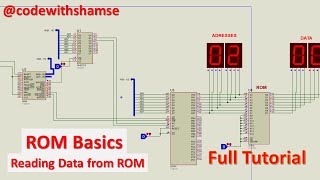 6 How to read Data from ROM  Memory Interfacing  8086 Simulation in Proteus [upl. by Isej]