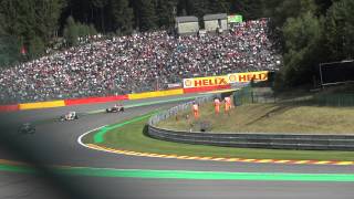 F1 cars through Pouhon corner at SpaFranchorchamps 2012 Belgium GP [upl. by Fletcher]