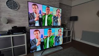 QLED vs OLEDgaming test with Xbox One X and GTA 5 [upl. by Cormack267]