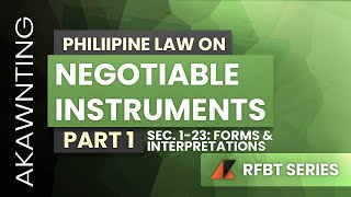 Negotiable Instruments Law Form and Interpretation Sec 123 [upl. by Anita336]