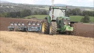 John Deere 8410 with Lemken 10 furrow Vari Titan plough [upl. by Basso402]