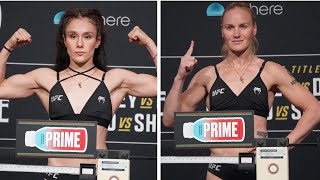 UFC 306 Official WeighIns Alexa Grasso vs Valentina Shevchenko [upl. by Aeki]