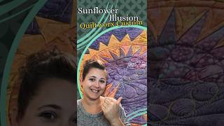 Quiltworx Sunflower Illusions Paper Pieced Quilt Top Custom Quilting quiltworx longarmquilting [upl. by Ainatnas193]