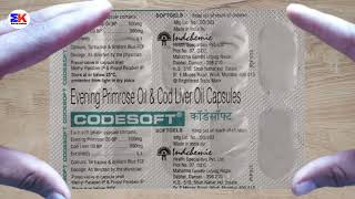 Codesoft Capsule  Evening Primrose oil and Cod liver Oil Capsules  Codesoft Capsule Uses Benefits [upl. by Drye]