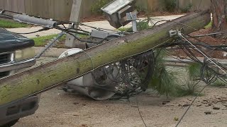 Entergy Cleco feverishly working to restore power to thousands across New Orleans area [upl. by Hairehcaz]