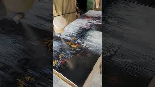 Applying lacquer on Paintings handmade coustomized [upl. by Duck]