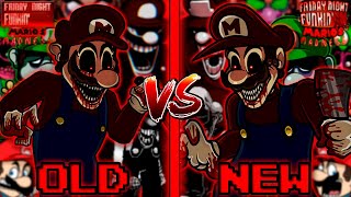 FNF Marios Madness  FULL COMPARISON all songs from V1 vs V2  ItsaMe amp Alone old vs new [upl. by Carpet53]