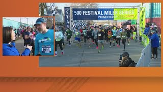 LIVE  Runners finish first race of 500 Festival Miler Series [upl. by Narmak251]