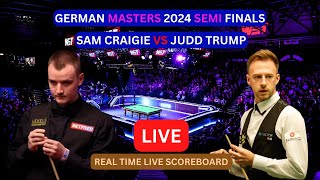 Judd Trump Vs Sam Craigie LIVE Score UPDATE Today 2024 German Masters Snooker Semi Finals [upl. by Nicholle296]