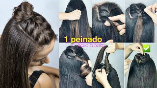 tutorial de como hacer la trenza francesa en cabello suelto  chicas fashions [upl. by Haneeja]