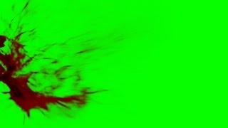 Blood Splatter II green screen  free use [upl. by Magner]