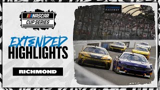 NASCAR Official Extended Highlights  Richmond provides overtime drama in final laps  NASCAR [upl. by Selby862]