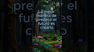 Frase La mejor manera de predecir el futuro es crearlo frases frasespositivas motivacion [upl. by Ecahc]