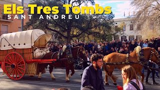 Els Tres Tombs de Sant Antoni 2023 en Sant Andreu Barcelona Complete [upl. by Schiffman]