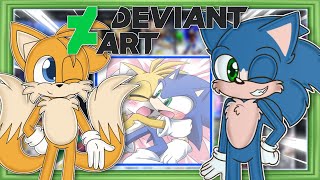 Sonic and Sonica VS DeviantArt  KISSING FEMALE SONIC FT Tails [upl. by Klusek341]