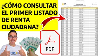 ¿Cómo consultar el listado de Renta Ciudadana en PDF  ¿No me abre Aquí te explico  Wintor ABC [upl. by Isabel898]