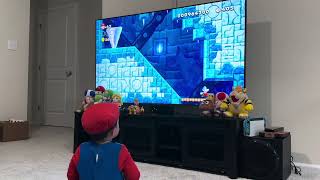 FreezingRain Tower by a 2 year old boy  Super Mario BrosU Deluxe  Frosted GlacierCastle🏰 [upl. by Frederick53]