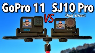 SJCAM SJ10 Pro Dual Screen VS GoPro 11  Camera Comparison [upl. by Schulz]