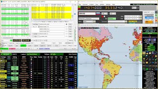 FT8  WSJTX  GridTracker  LOG4OM  Working Together  Demo by 9Z4RG [upl. by Malamud448]