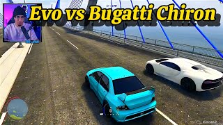 Enfrentando Un Bugatti Chiron Con Mi Evo En GTA RP  Rdjavi [upl. by Mich]