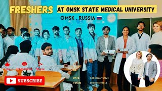 Freshers at Omsk State Medical University  Russia 🇷🇺 [upl. by Lemart803]