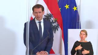 Covid19 Neue Maßnahmen in Österreich  Kanzler Sebastian Kurz informiert [upl. by Giarc]