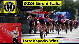 Lotte Kopecky Wins  2024 Giro d’Italia  Stage 5 [upl. by Yddeg]