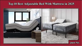 ✅ Top 10 Best Adjustable Bed With Mattress in 2025 [upl. by Kooima]