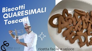 BISCOTTI QUARESIMALI TOSCANI ricetta tipica facile e veloce quaresimale dolcitipici pasqua [upl. by Raines]