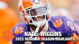 Nate Wiggins 2023 Regular Season Highlights  Clemson DB [upl. by Brendin]