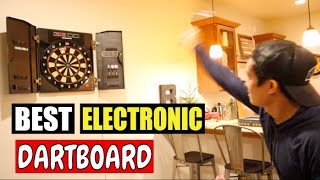 WINMAX Electronic Soft Tip Dartboard REVIEW And Demonstration  Dartboard Set with Cabinet [upl. by Devan]