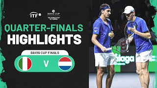 Highlights SinnerSonego ITA v KoolhofGriekspoor NED  Davis Cup Finals 2023 [upl. by Aleira]