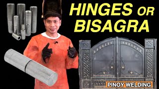 PAANO MAGKABIT NG HINGES OR BISAGRA NG STEEL DOORS amp GATES  WELDING PROJECT [upl. by Aspa499]