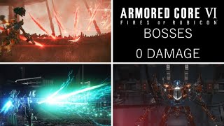 Armored Core 6 Main Bosses NO DAMAGE [upl. by Serilda]