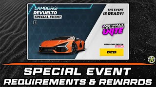 Asphalt Unite  2nd Lamborghini Revuelto Special Event Reqs amp Rewards [upl. by Alletniuq]