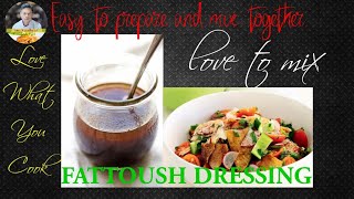 HOW TO MAKE FATTOUSH DRESSING FOR ARABIC SALAD [upl. by Enialedam175]