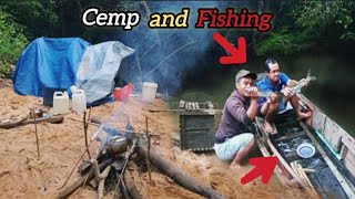 3hari petualang di hutan pasang pancing ikan baung di sungai kalimantan fishing [upl. by Lesirg]