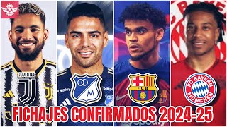 Grandes FICHAJES CONFIRMADOS 202425 Douglas a Juventus Falcao Millonarios Luis Diaz Barca y MAS [upl. by Larual]