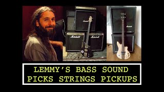 LEMMYS BASS SOUND  PICKS  STRINGS  PICKUP [upl. by Natalya]